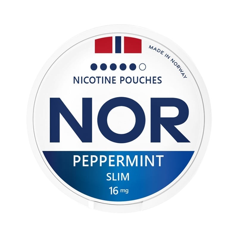 NOR Peppermint Slim nicotinezakjes kopen online nicotine pouches at Pouchhut NZ