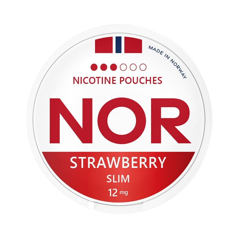 NOR Strawberry Slim nicotinezakjes kopen online nicotine pouches at Pouchhut NZ
