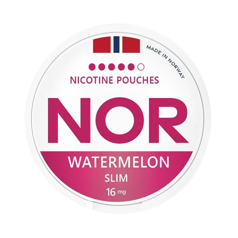 NOR Watermelon Slim nicotine pouches at Pouchhut NZ
