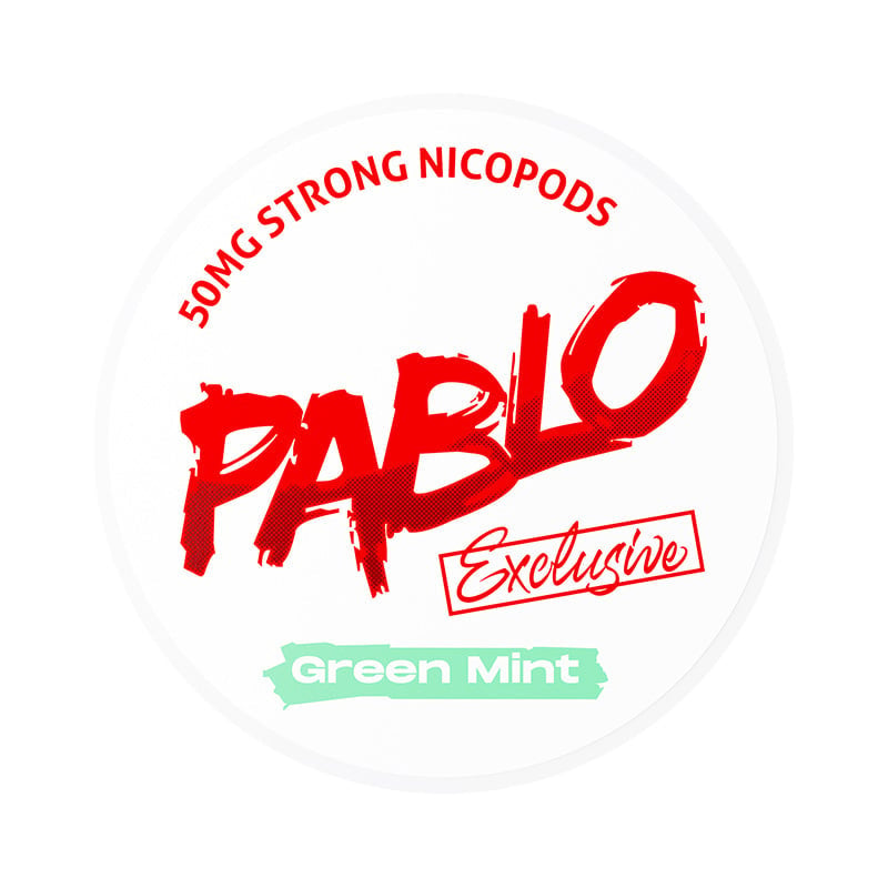 PABLO Exclusive Green Mint nicotine pouches at Pouchhut NZ