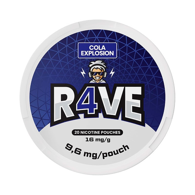 R4VE - Cola Explosion Medium nicotine pouches at Pouchhut NZ