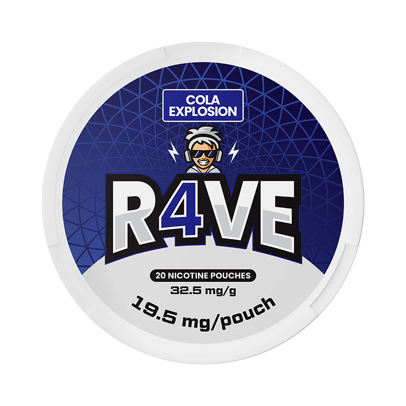 R4VE - Cola Explosion Strong nicotine pouches at Pouchhut NZ