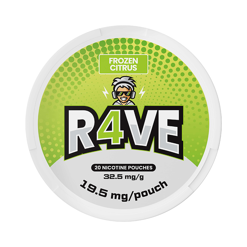 R4VE - Frozen Citrus Strong nicotine pouches at Pouchhut NZ