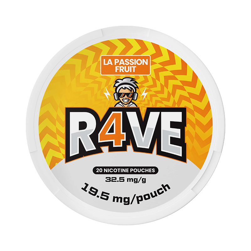 R4VE - La Passion Fruit Strong nicotine pouches at Pouchhut NZ