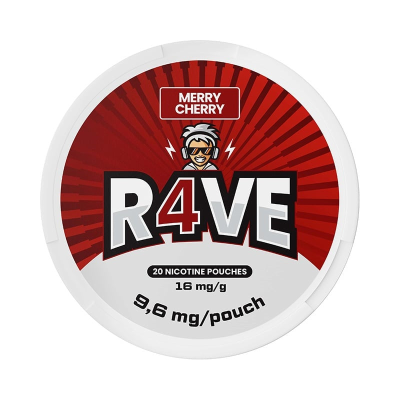 R4VE - Merry Cherry Medium nicotine pouches at Pouchhut NZ