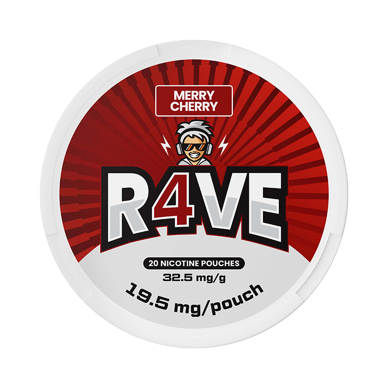 R4VE - Merry Cherry Strong nicotine pouches at Pouchhut NZ