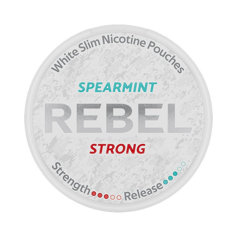 REBEL Spearmint Strong nicotine pouches at Pouchhut NZ