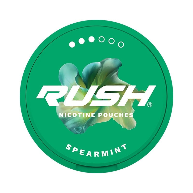 RUSH Spearmint nicotine pouches at Pouchhut NZ