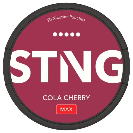 STNG Cola Cherry MAX nicotine pouches at Pouchhut NZ