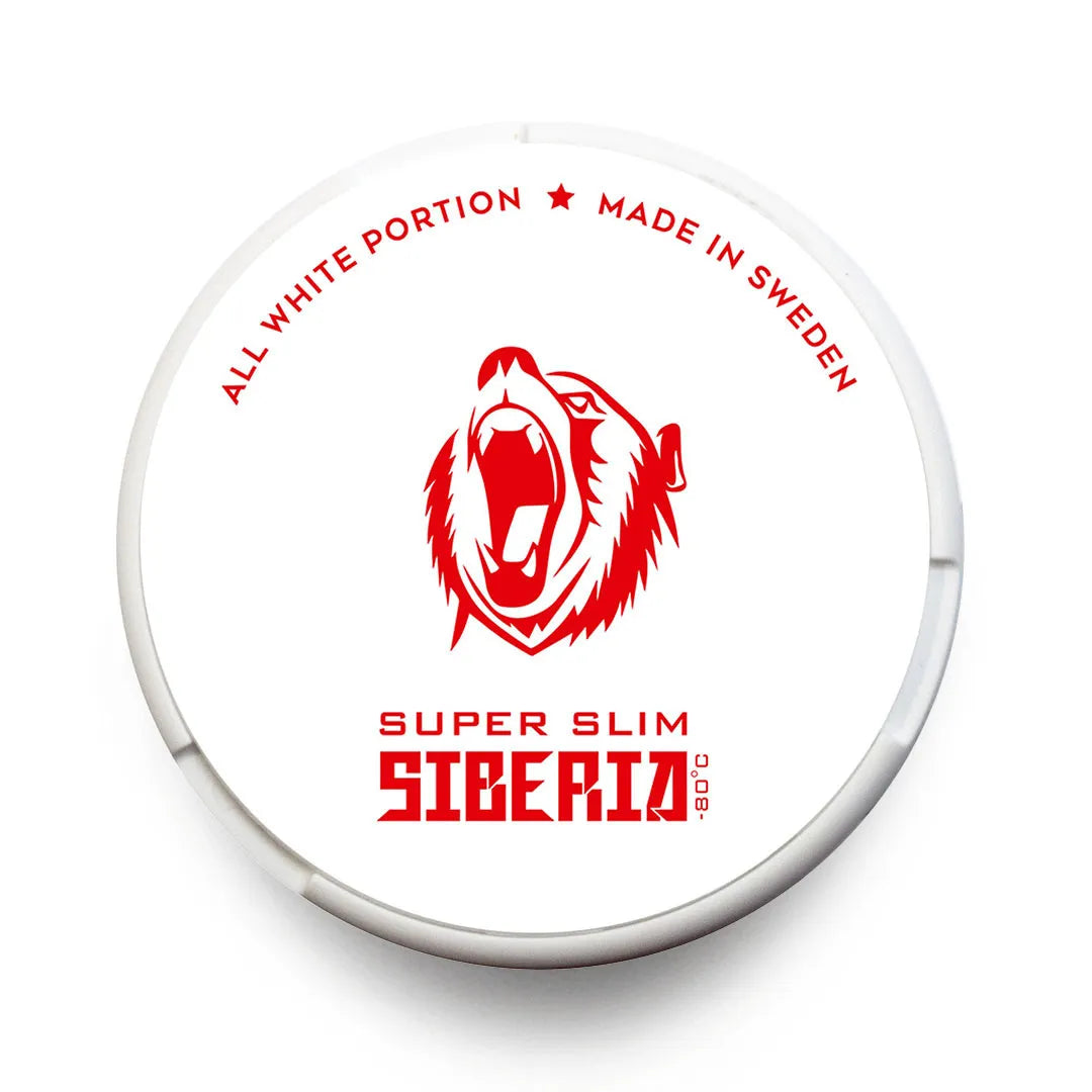 Siberia -80 All White Super Slim Nicotine nicotine pouches at Pouchhut NZ