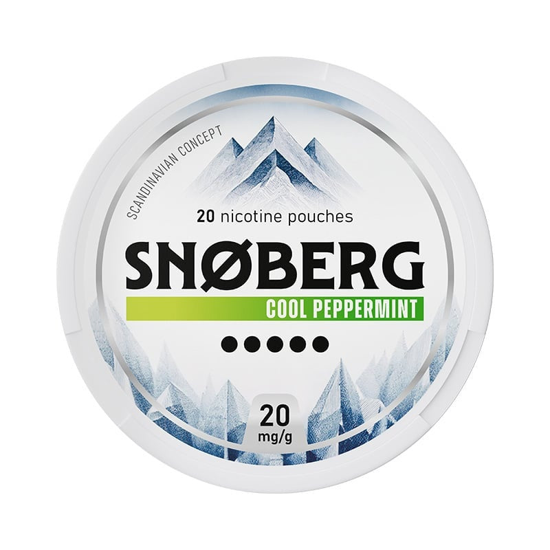SNOBERG Cool Peppermint Strong nicotine pouches at Pouchhut NZ
