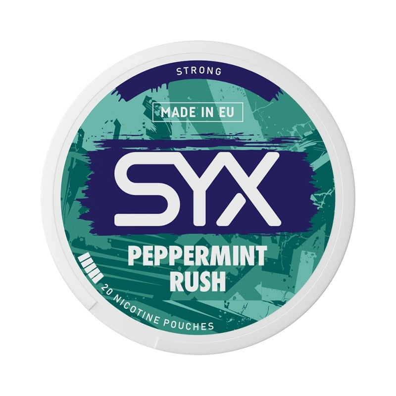 SYX Peppermint Rush Strong nicotine pouches at Pouchhut NZ