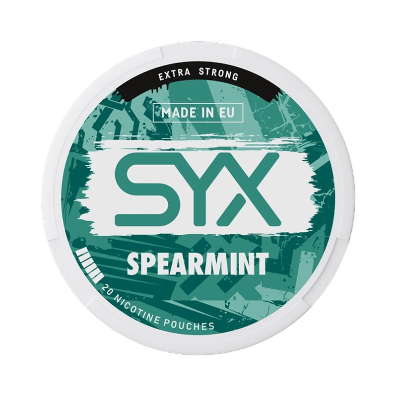 SYX Spearmint Extra Strong nicotine pouches at Pouchhut NZ