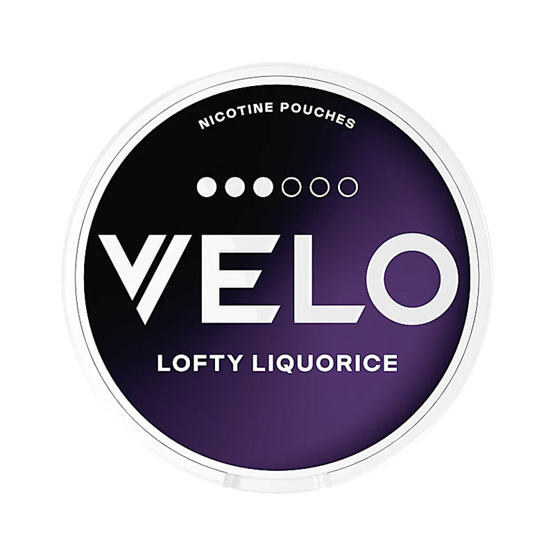 VELO Lofty Liquorice nicotine pouches at Pouchhut NZ