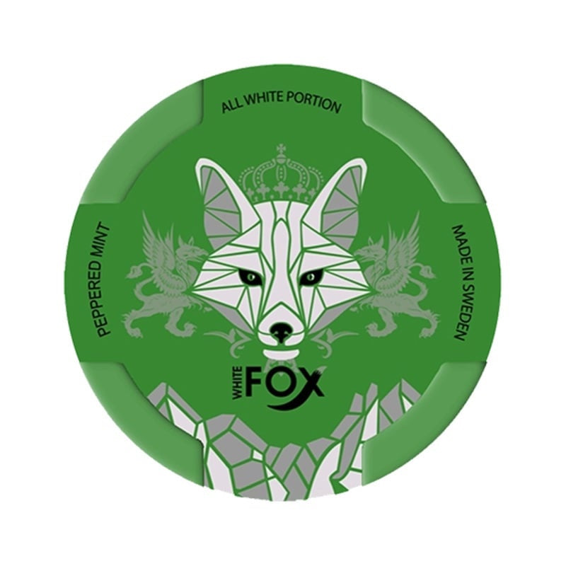 White Fox Peppered Mint nicotine pouches at Pouchhut NZ