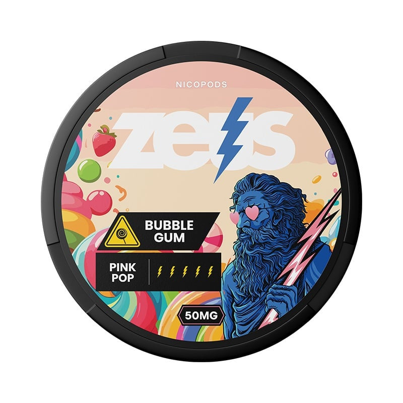 Zeus Bubble Gum Extra Strong nicotine pouches at Pouchhut NZ