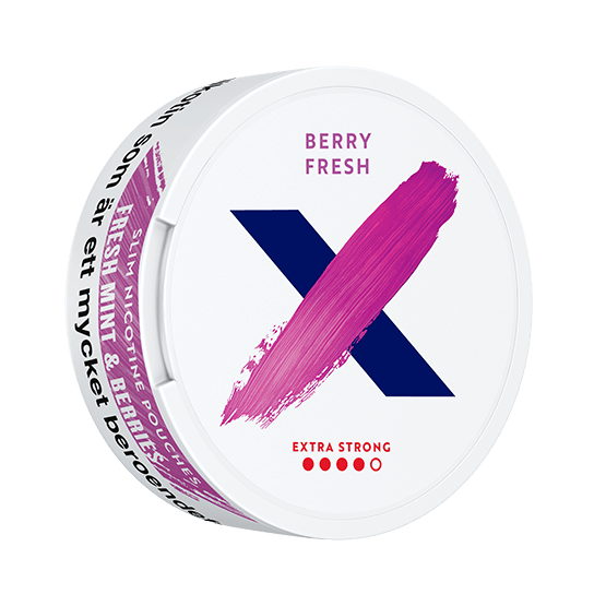 X Berry Fresh Slim Extra Strong nicotine pouches at Pouchhut NZ